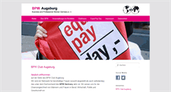 Desktop Screenshot of bpwclub-augsburg.de