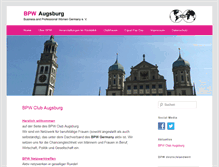 Tablet Screenshot of bpwclub-augsburg.de